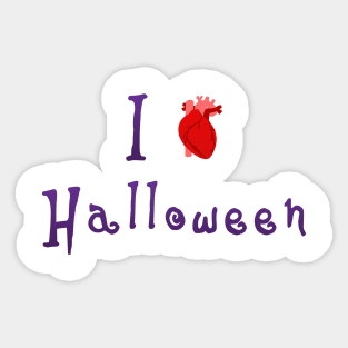 I Love Halloween - Human Heart Sticker